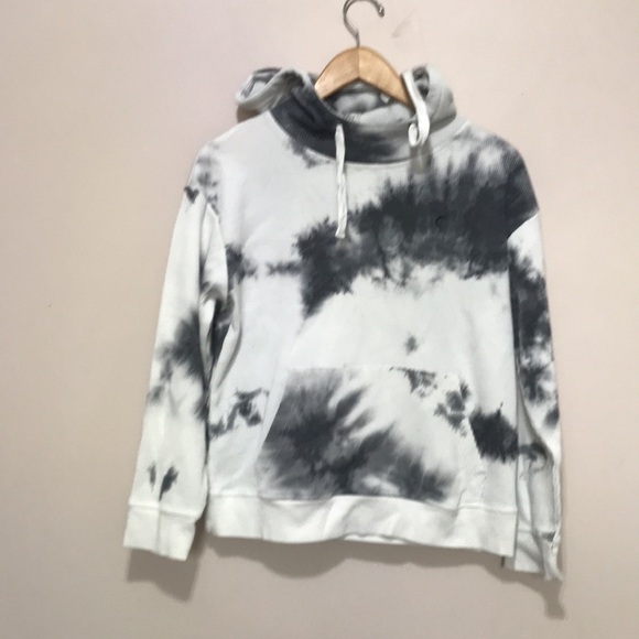 ZYIA Gray Hendrix Thermal Hoodie sweatshirt size XS oversized - Picture 2 of 13